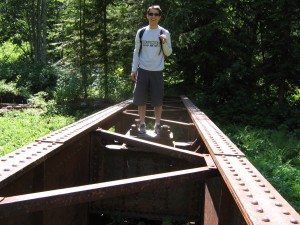 robert on the railway turntable