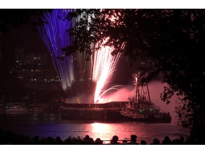 Fireworks from barge